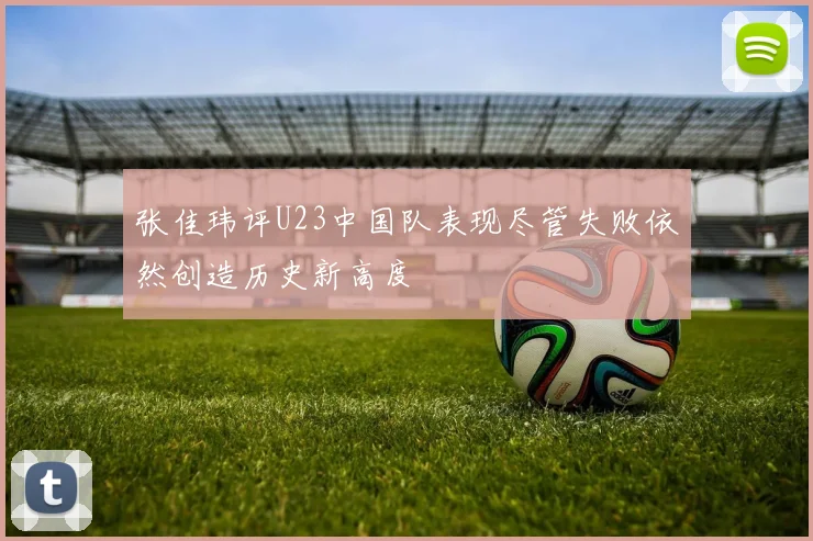 张佳玮评U23中国队表现尽管失败依然创造历史新高度